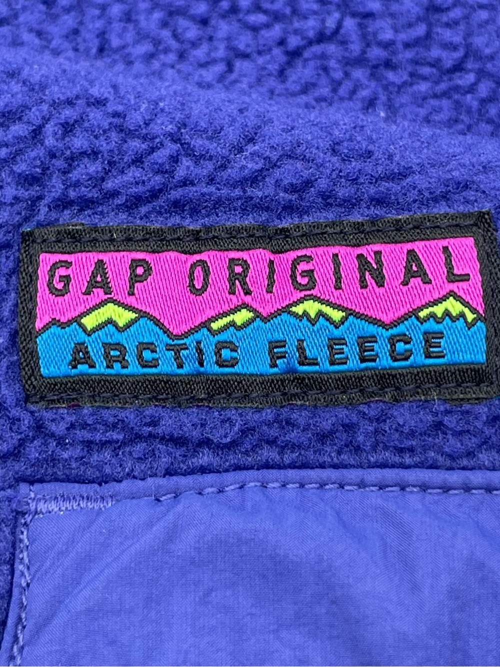 GAP Kids Arctic Fleece 1/4 Snap Pullover in Cobalt Sz Small 6-7 Cozy Casual - Picture 3 of 9
